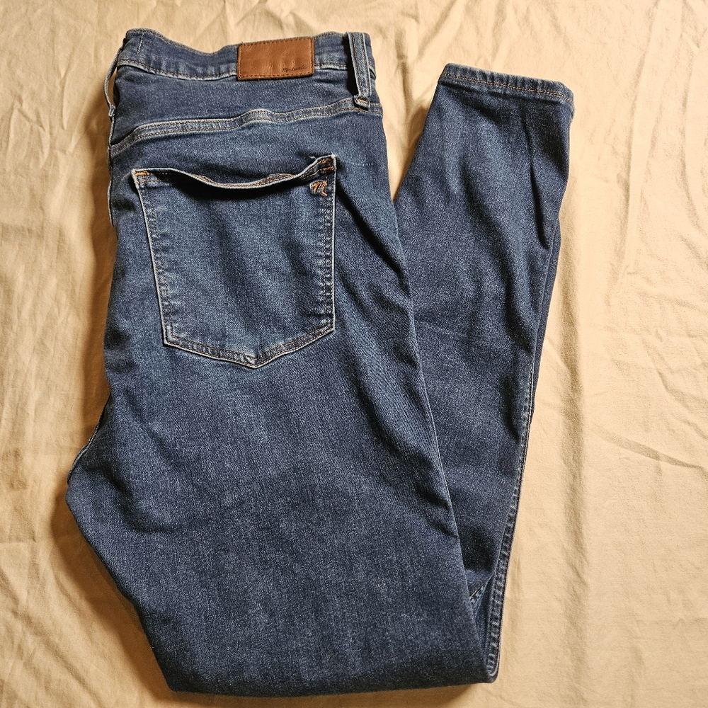 Madewell 10" High-Rise Skinny Jeans | Size 32 | Button Fly Stretch Denim